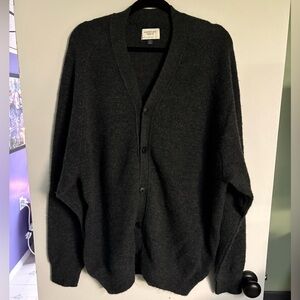 American Eagle Outfitters Men's Charcoal Cardigan
